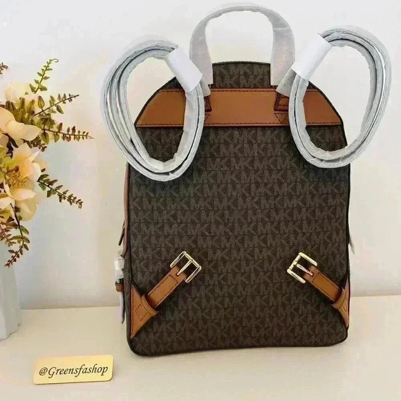 NWT Michael Kors Jaycee Medium Zip Pocket Backpack Brown - Picture 5 of 10